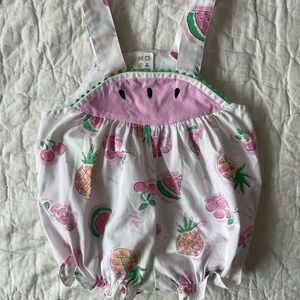 Vintage Baby Fruit-Print Baby Romper - 12 months